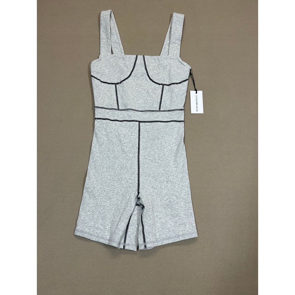 We Wore What Heather Grey Corset Body Suit Size M